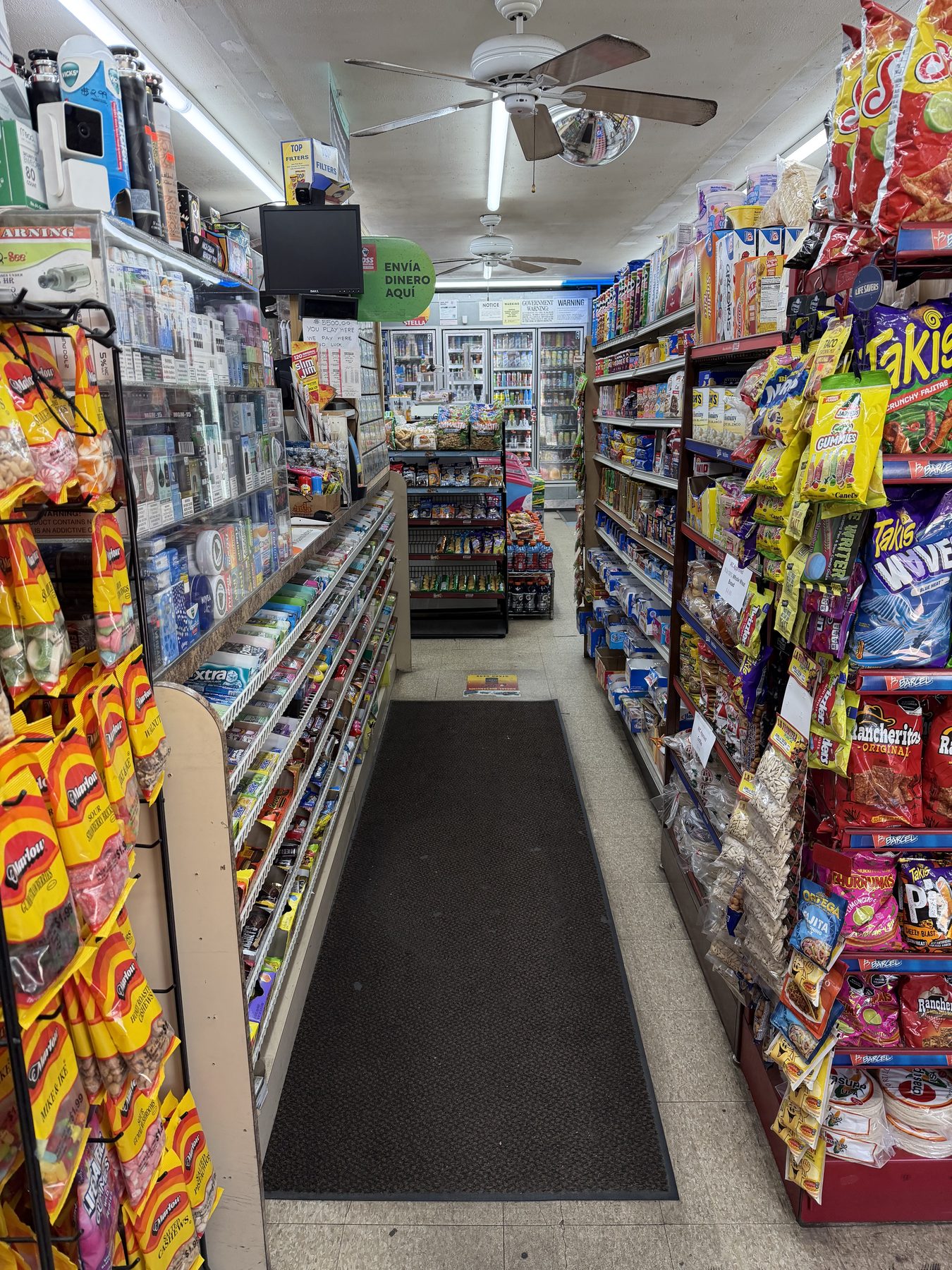 Main aisle inside Railroad Quickstop