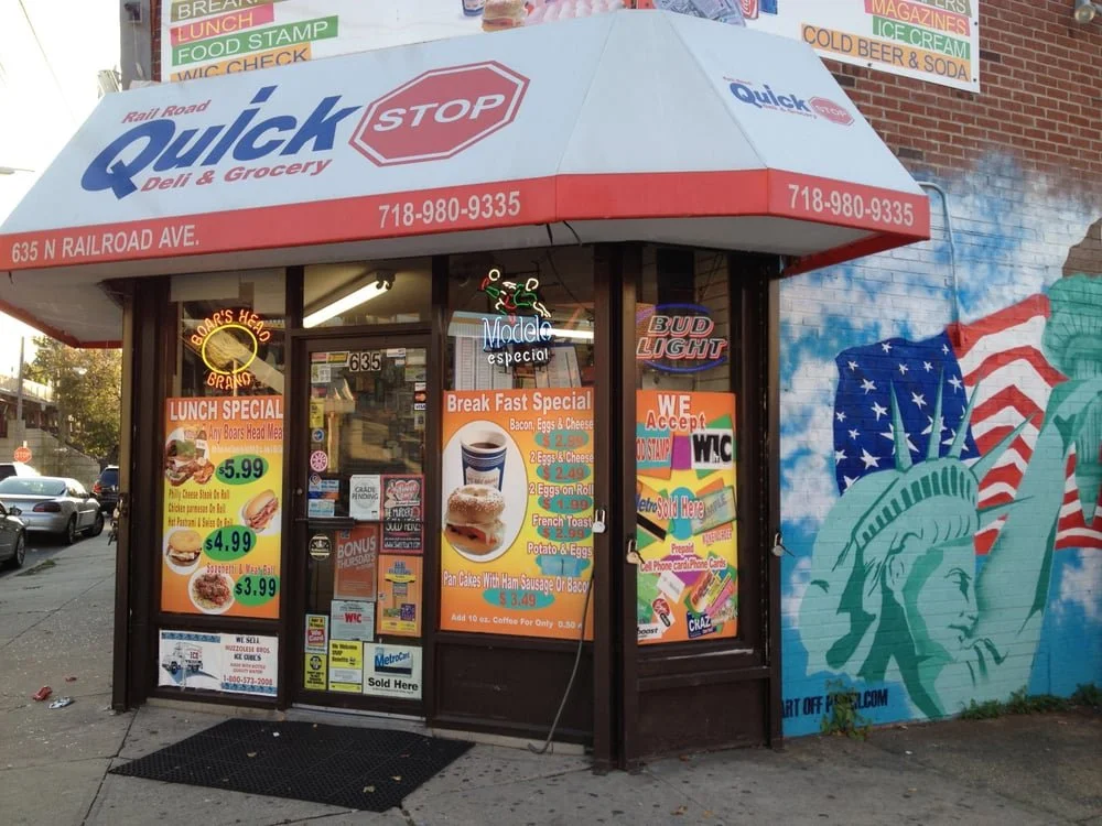 Railroad Quickstop storefront in Dongan Hills
